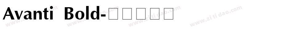 Avanti Bold字体转换